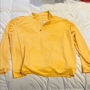 NWT Peter Millar Men's Bright Yellow/Orange Qtr Zip
Size: XL